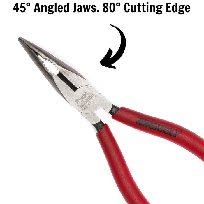 Teng Tools Bent Long Nose Plier 140mm Teng Tools - Town Tools 