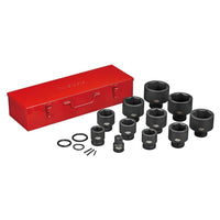Teng Tools 1" Impact Cr-Mo socket set with case DIN 36-80mm