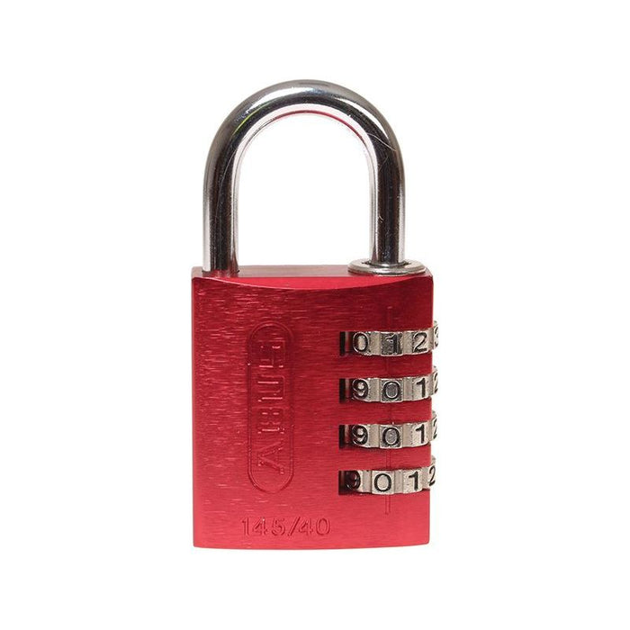 Abus Mechanical 145/40 40mm Aluminium Combination Padlock Red 48829 ABUS Mechanical - Town Tools