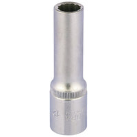Draper Elora Deep Bi-Hexagon Socket, 1/2" Sq. Dr., 12mm 11932
