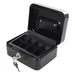 Silverline Metal Cash & Valuables Box Keyed 165 x 128 x 80mm Silverline - Town Tools 