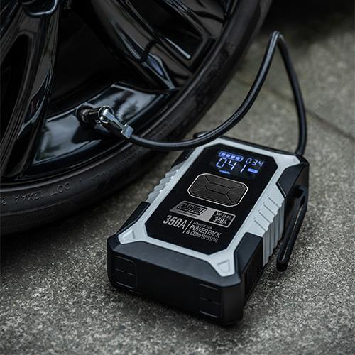 Maypole Lithium Ion Power Pack & Compressor (12,000Mah/ 350A) Car Battery Jump Starter