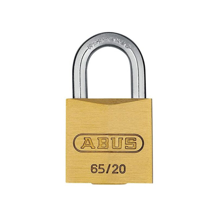 Abus Mechanical 65/20mm Brass Padlock Carded ABUS Mechanical - Town Tools