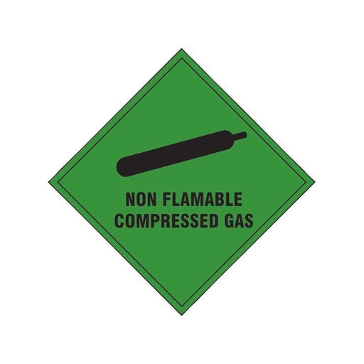 Scan Non Flammable Compressed Gas - Self Adhesive Vinyl Sign 100 x 100mm Scan - Town Tools