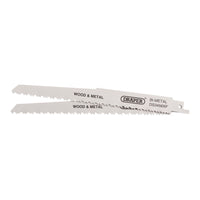 Draper Bi-metal Reciprocating Saw Blades for Multi-Purpose Cutting, 200mm, 6-12t