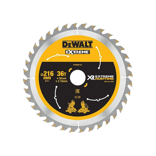Dewalt Power Tools XR FlexVolt Circular Saw Blade 216 x 30mm x 36T DeWALT Power Tools - Town Tools