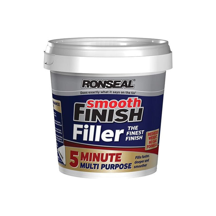 Ronseal Smooth Finish 5 Minute Multipurpose Filler Tub 600ml Ronseal - Town Tools