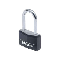 Master Lock Aluminium Black Vinyl Cover 40mm Padlock 4-Pin - 38mm Shackle