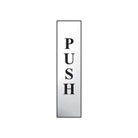 Scan Push Vertical - Polished Chrome Effect 50 x 200mm