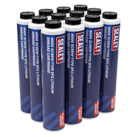 Sealey Screw-Type EP2 Lithium Grease Cartridge 400g Pack of 12 SCS108
