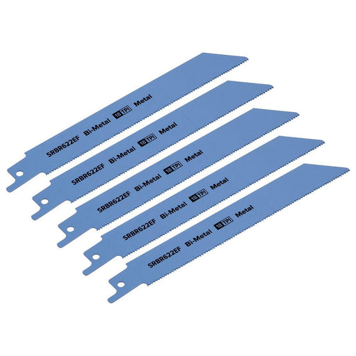 Sealey Reciprocating Saw Blade Metal 150mm 18tpi Pack of 5 SRBR622EF Sealey - Town Tools 