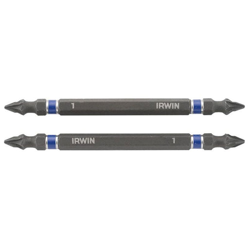 Irwin® Impact Double-Ended Screwdriver Bits Pozi PZ1 100mm (Pack 2) IRWIN® - Town Tools