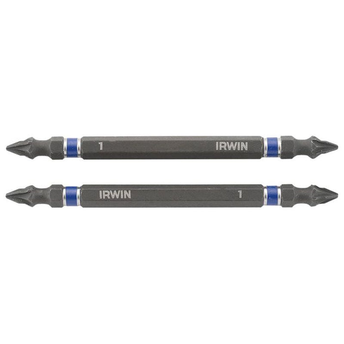 Irwin® Impact Double-Ended Screwdriver Bits Pozi PZ1 100mm (Pack 2) IRWIN® - Town Tools