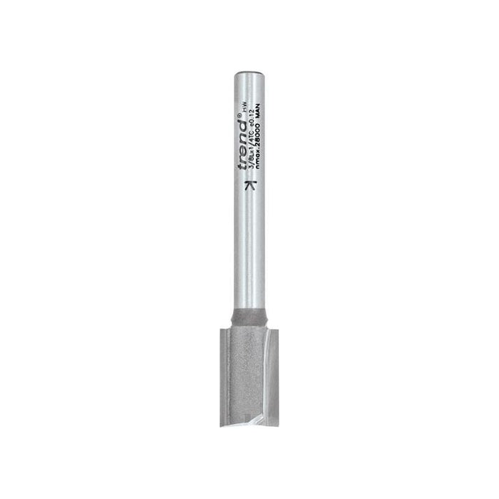 Trend 3/8L x 1/4 TCT Two Flute Hinge Jig Cutter 12.0 x 19mm Trend - Town Tools