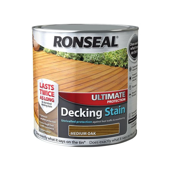 Ronseal Ultimate Protection Decking Stain Medium Oak 2.5 litre Ronseal - Town Tools