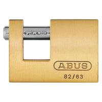 Abus Mechanical 82/63mm Monoblock Brass Shutter Padlock Carded