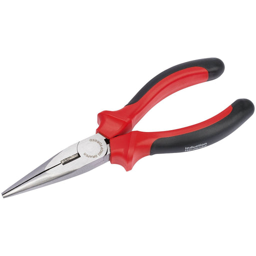 Draper Heavy Duty Long Nose Pliers with Soft Grip Handles, 165mm 67997 Draper - Town Tools 