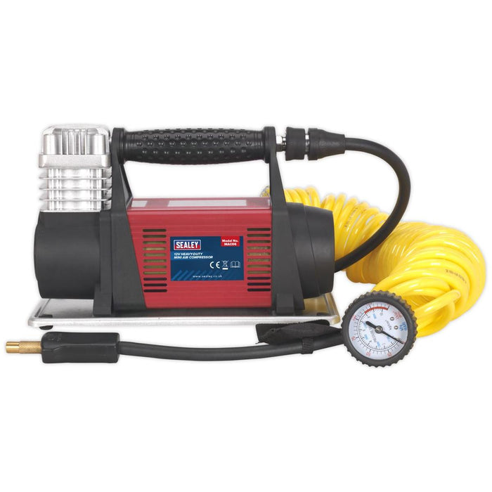 Sealey Tyre Inflator/Mini Air Compressor 12V Heavy-Duty MAC06 Sealey - Town Tools 