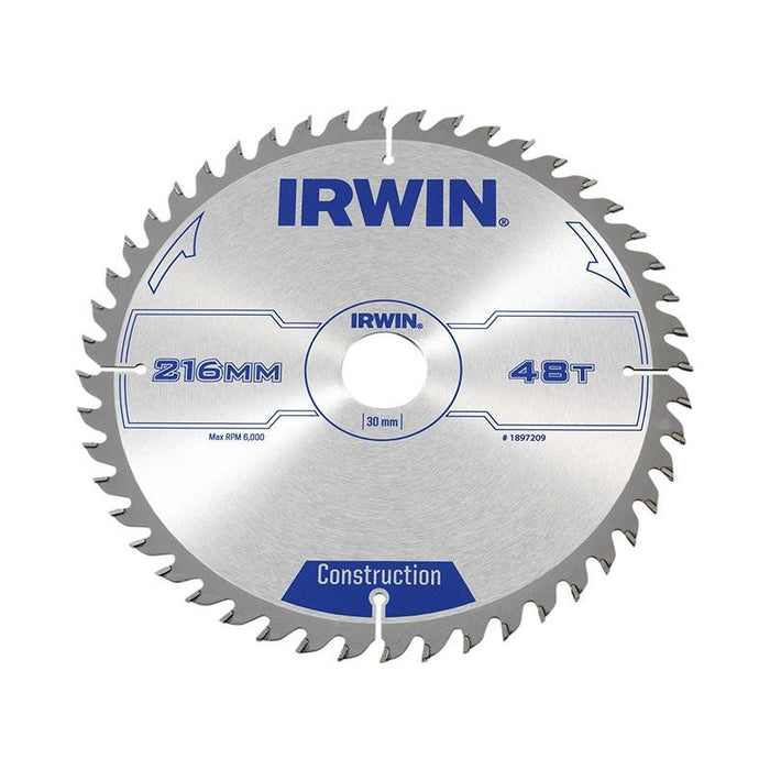 Irwin® General Purpose Table & Mitre Saw Blade 216 x 30mm x 48T ATB IRWIN® - Town Tools