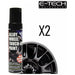 2x Black E-Tech Wheel Touch Up Paint Stick-Car Alloy Wheels Repair Chip-Damaged E-Tech - Town Tools 