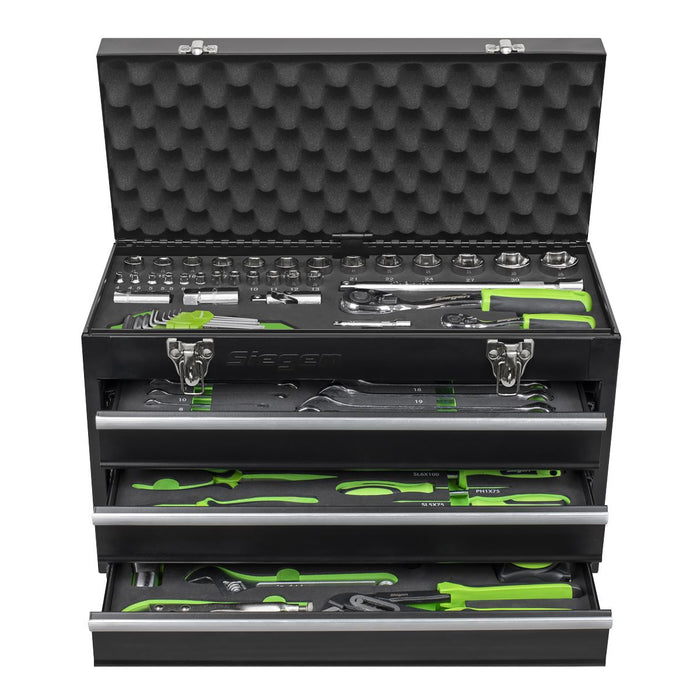 Siegen Siegen Portable Tool Chest 3 Drawer with 98pc Tool Kit S01266 Siegen - Town Tools 