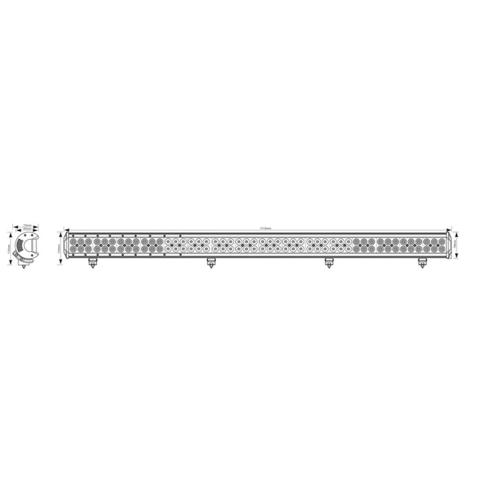 Maypole MP5074 288W 96x3W Spot/Flood Combo XL LED Light Bar 12/24V 1115MM 45" Town Tools - Town Tools 
