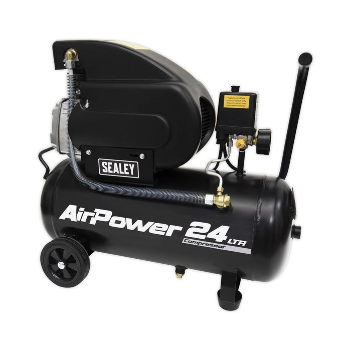 Sealey Air Compressor 24L Direct Drive 2hp SAC2420A Sealey - Town Tools 