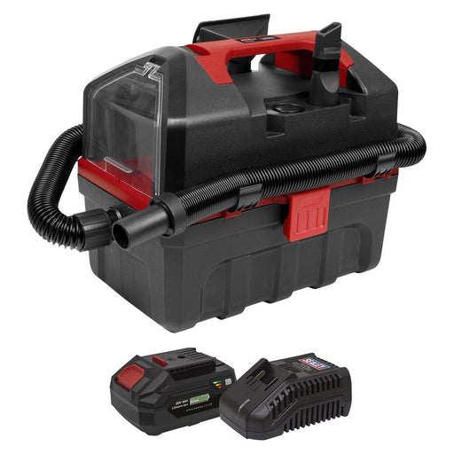 Sealey SV20 Series 10L Cordless Wet & Dry Vacuum Kit 20V 4Ah CP20VWDVKIT1 Sealey - Town Tools 