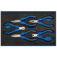 Draper Precision Plier Set in 1/4 Drawer EVA Insert Tray (5 Piece) - IT-EVA3