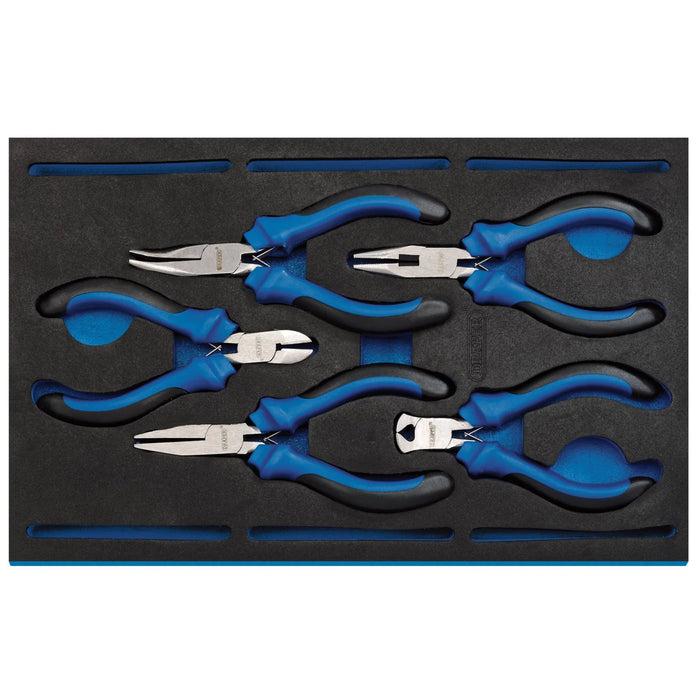 Draper Precision Plier Set in 1/4 Drawer EVA Insert Tray (5 Piece) - IT-EVA3