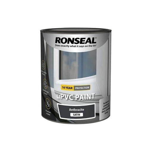 Ronseal uPVC Paint Anthracite Satin 750ml Ronseal - Town Tools