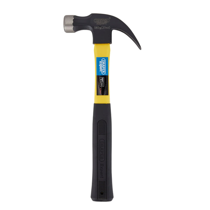 Draper Expert Claw Hammer with Fibreglass Shaft, 560g/20oz - FG1A