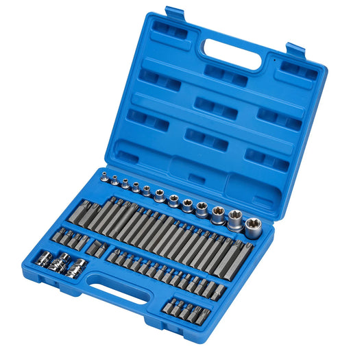Draper Expert Mechanics Socket and Bit Set, 3/8, 1/2" Sq. Dr. (61 Piece) - image 1