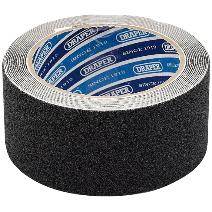 Draper Heavy Duty Safety Grip Tape Roll, 3.7m x 50mm, Black - TP-S/GRIP