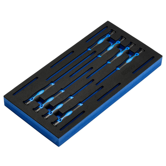 Draper Extra Long Precision Screwdriver Set in 1/4 Drawer EVA Insert Tray (8