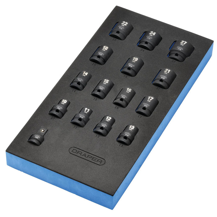 Draper HI-TORQ® Metric Impact Socket Set in EVA Drawer Insert Tray