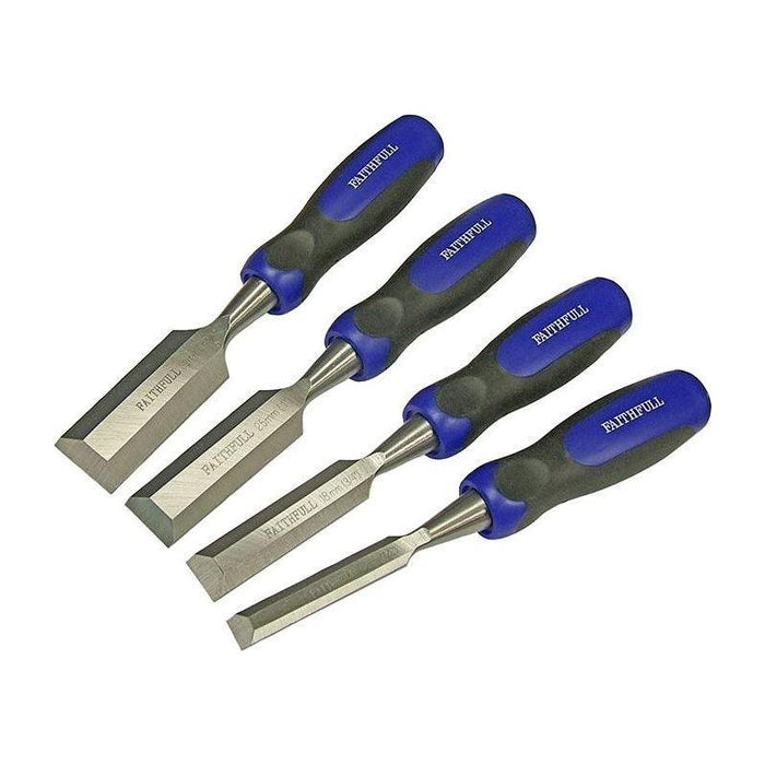 Faithfull Bevel Edge Butt Chisel Set, 4 Piece Faithfull - Town Tools