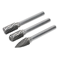 Sealey Tungsten Carbide Rotary Burr Set 3pc SDBK3