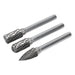 Sealey Tungsten Carbide Rotary Burr Set 3pc SDBK3 Sealey - Town Tools 