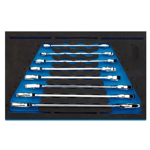 Draper Expert Open Ended Spanner Set in 1/4" Drawer EVA Insert Tray (8 Piece)