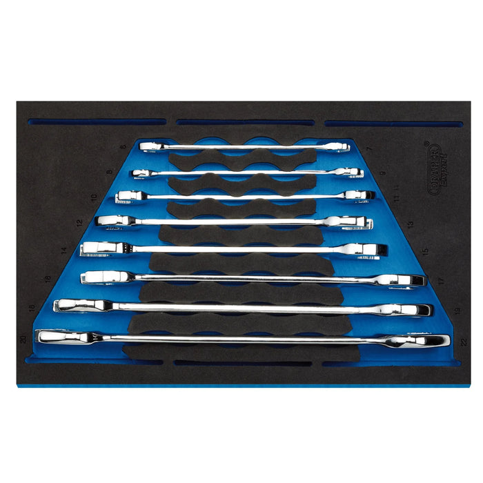 Draper Expert Open Ended Spanner Set in 1/4" Drawer EVA Insert Tray (8 Piece)