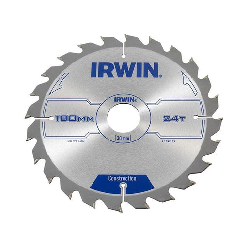 Irwin® Construction Circular Saw Blade 180 x 30mm x 24T ATB IRWIN® - Town Tools