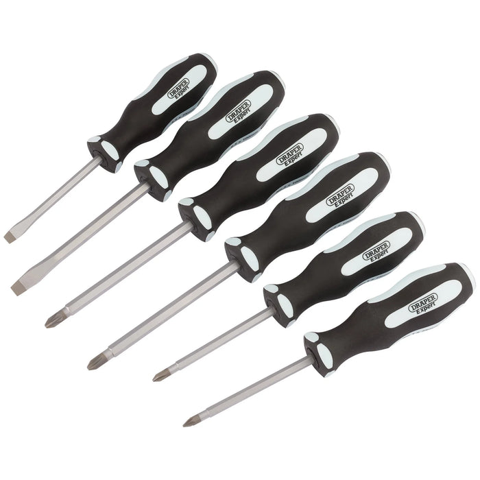 Draper Expert 'Pound Thru' Soft Grip Screwdriver Set (6 Piece) - 996/S6