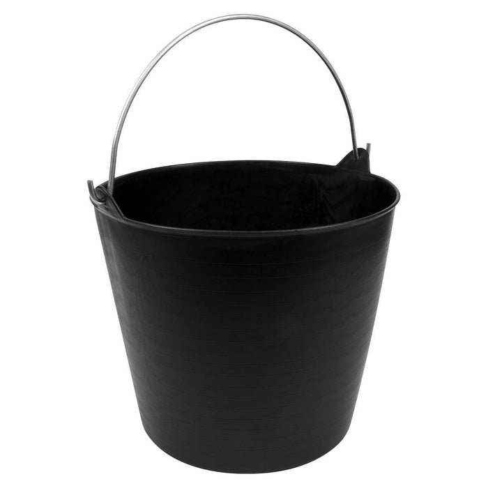 Sealey Heavy-Duty Flexi Tub 26L with Metal Handle Black SFT26H Sealey - Town Tools 