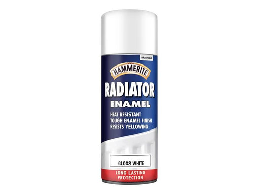 Hammerite Radiator Enamel Aero Gloss White 400ml Hammerite - Town Tools