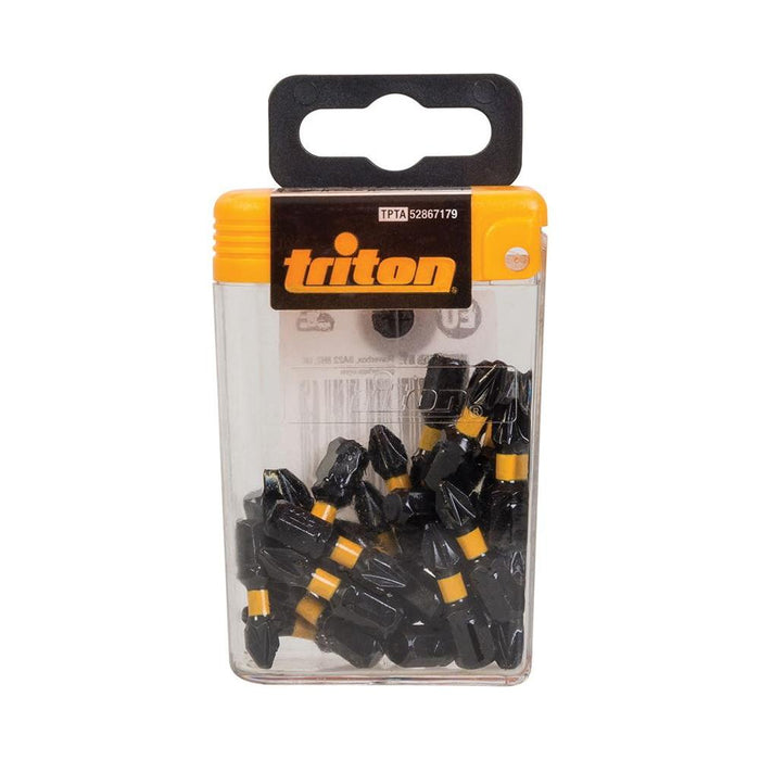 Triton Pozi Screwdriver Impact Bit 25pk PZ2 25mm Triton - Town Tools 