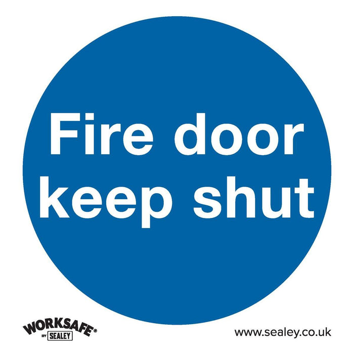 Sealey Mandatory Safety Sign Fire Door Keep Shut Rigid Plastic SS1P1 Sealey - Town Tools 