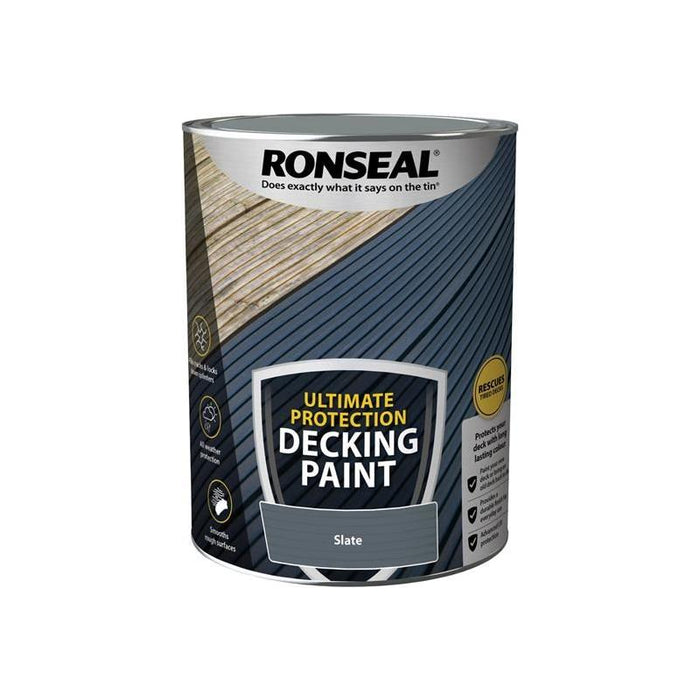 Ronseal Ultimate Protection Decking Paint Slate 5 litre Ronseal - Town Tools