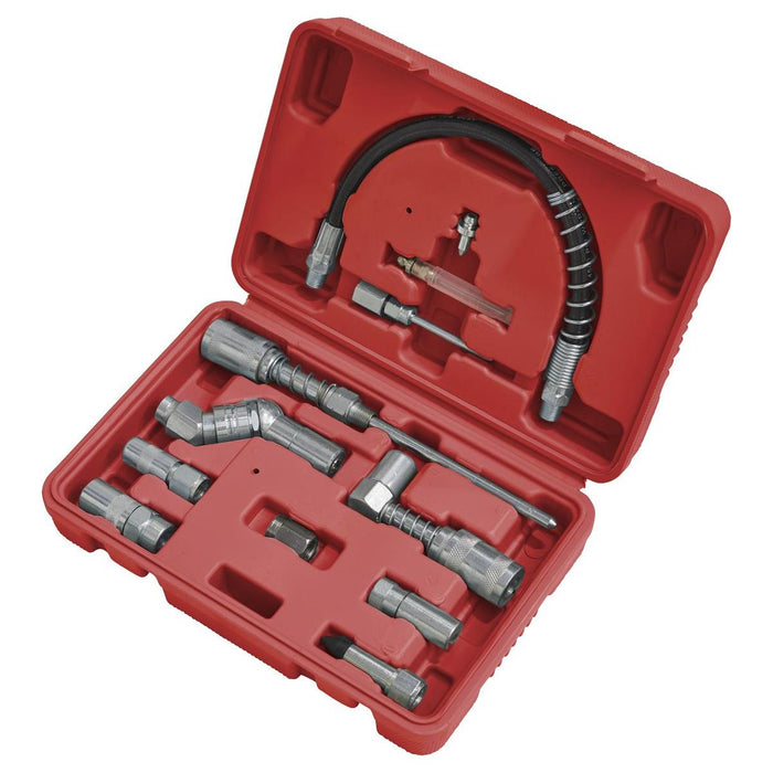 Sealey Grease Gun Adaptor Kit 12pc AK4482 Sealey - Town Tools 