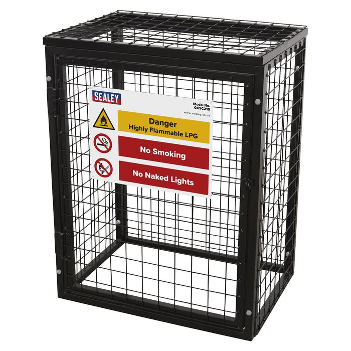 Sealey Safety Cage 2 x 19kg Gas Cylinders GCSC219 Sealey - Town Tools 